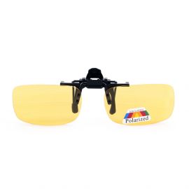 Polarized Clip on Night vision Glasses Flip up Anti reflective Anti Glare UV-400 Wear Over Glasses 